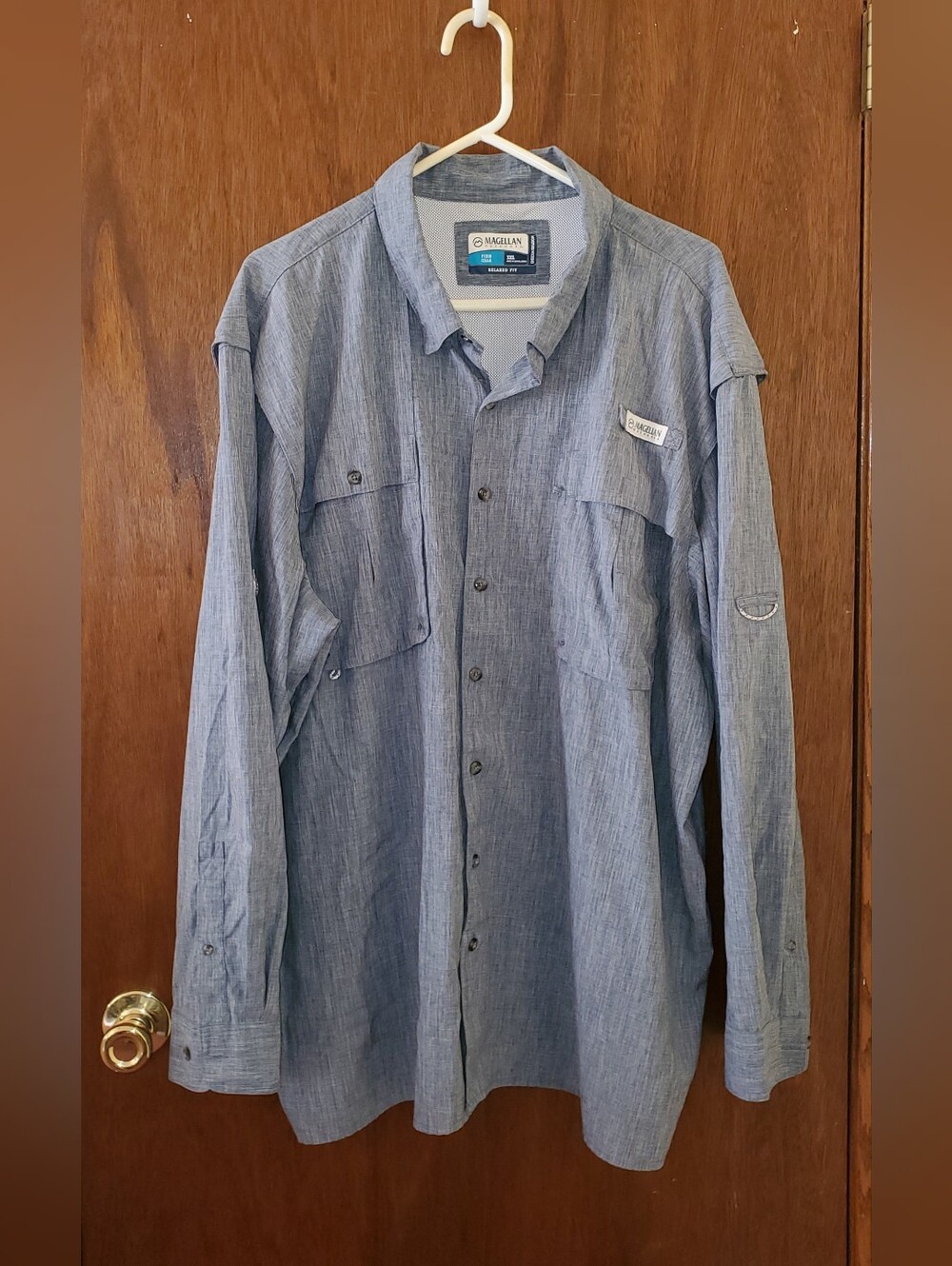 Magellan Aransas Pass Long-Sleeve Vented Button-Up Shirt Sz 3xl